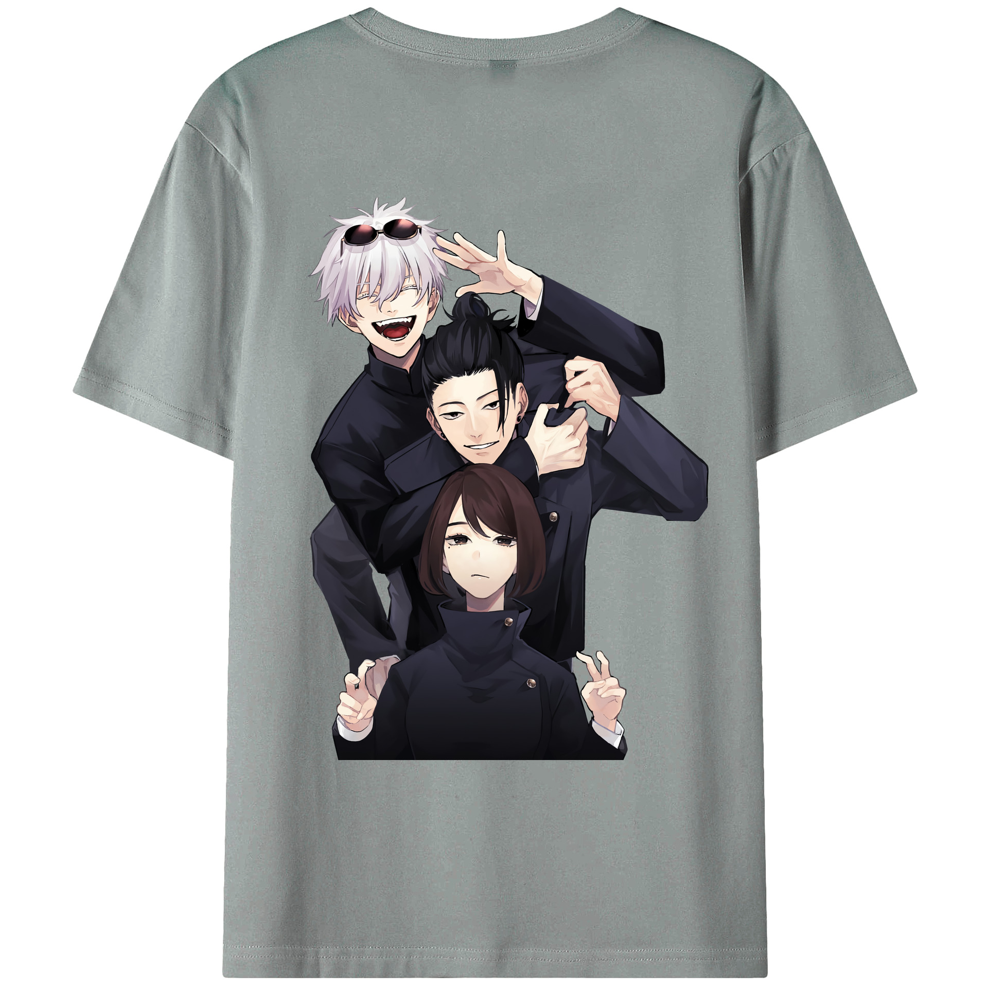 （画像用） 呪術廻戦 Jujutsu Kaisen 綿100％ メンズ半袖Tシャツ（バックプリント） 通気性